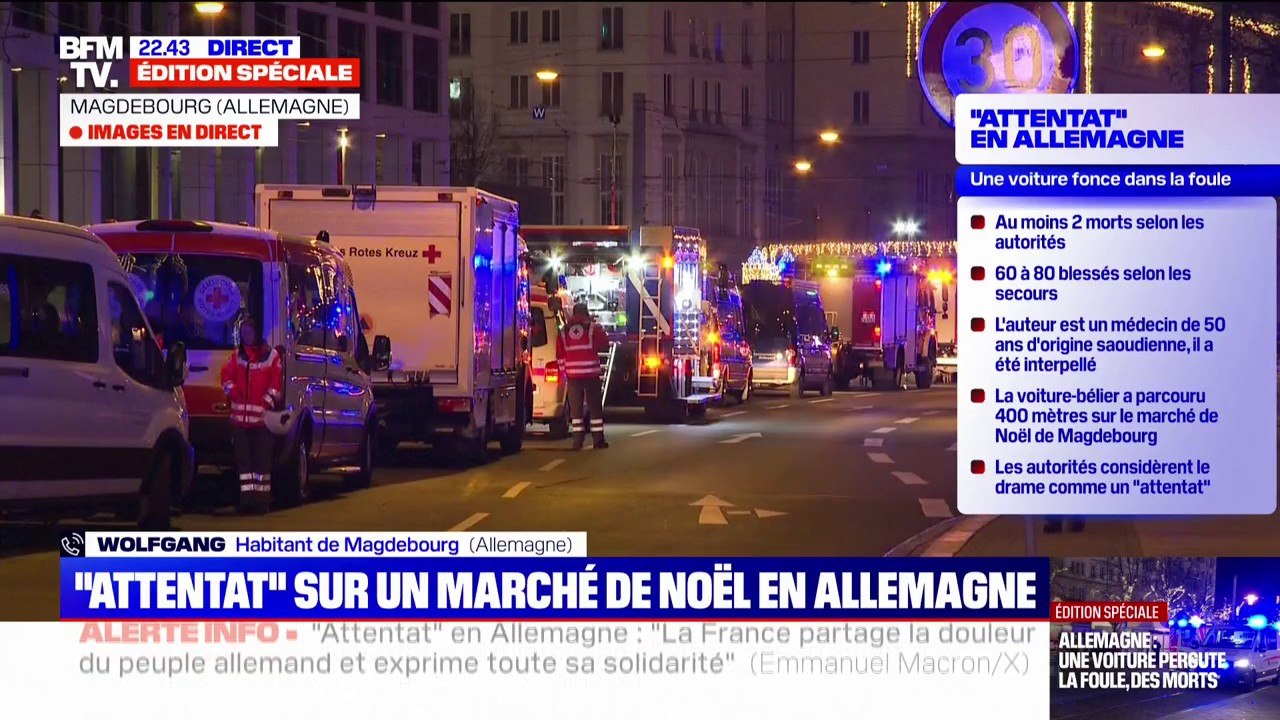 Magdebourg: "Ces gens sont venus sur un marché de Noël et en sont partis en larmes", raconte ce témoin