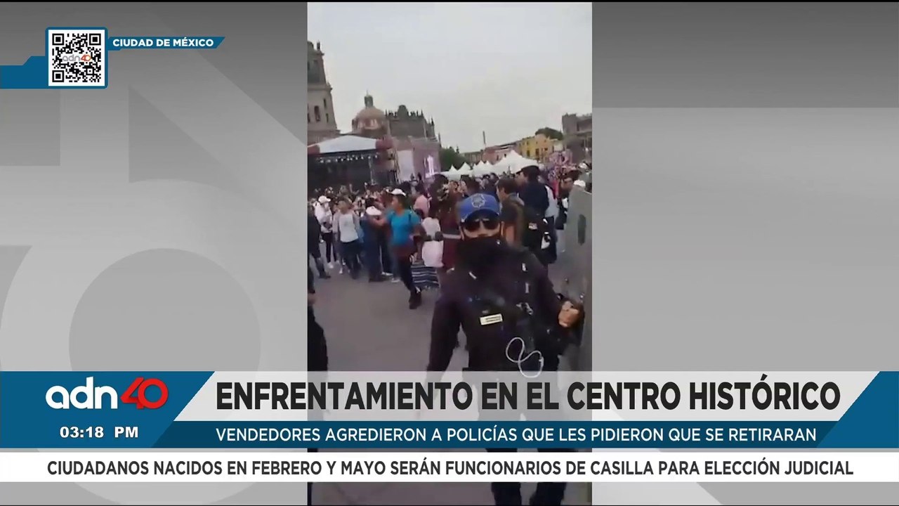 Bloqueo de comerciantes afuera de Plaza Izazaga; piden que retiren los sellos de clausura