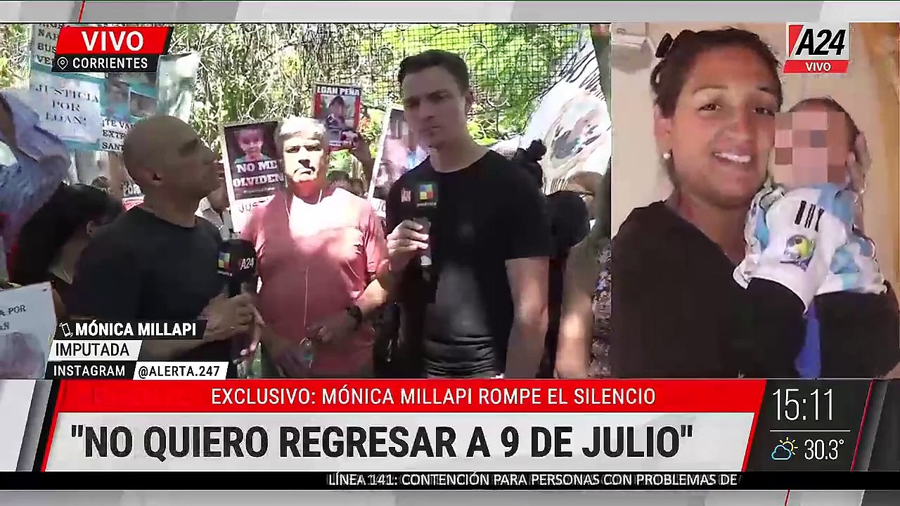 Hablo Monica Millapi, una de las detenidas por la desaparicion de Loan Pena