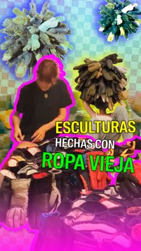 Esculturas hechas con ropa vieja
