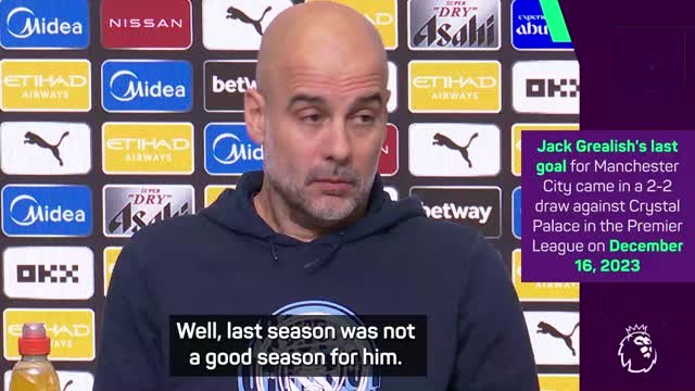 Guardiola 'optimistic' Grealish can rediscover goalscoring form in Villa return