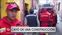 Cae albañil que realizaba trabajos en una vivienda