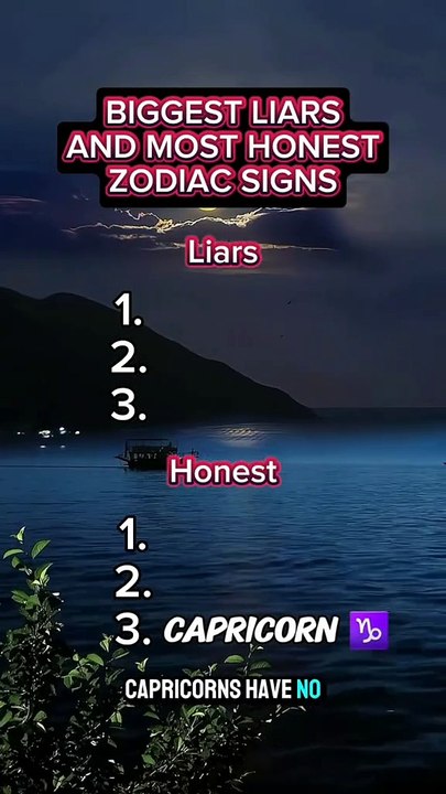 Biggest Liar & most Honest Zodiac Signs #zodiac #zodiacsigns #astro #astrology #horoscope