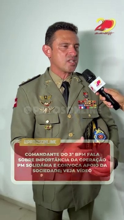 Comandante do 3º BPM fala sobre importância da Operação PM Solidária e convoca apoio da sociedade; veja vídeo