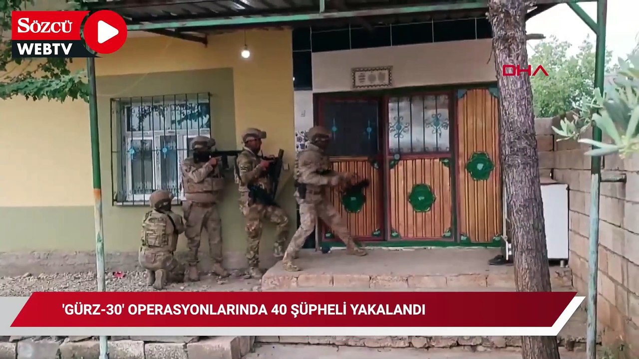 'Gürz-30' operasyonlarında 40 şüpheli terör örgütü mensubu yakalandı