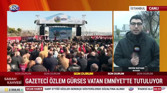 Gazeteci Özlem Gürses Vatan Emniyet'te tutuluyor