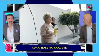 ¡Ella le iba a echar aceite de cocina al carro!