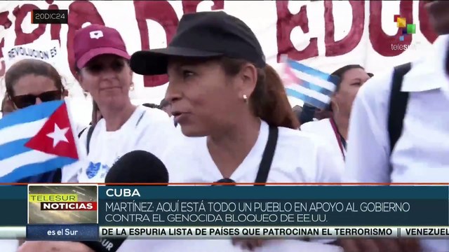 Cubanos realizaron la gran marcha combatiente para exigir el fin del bloqueo estadounidense