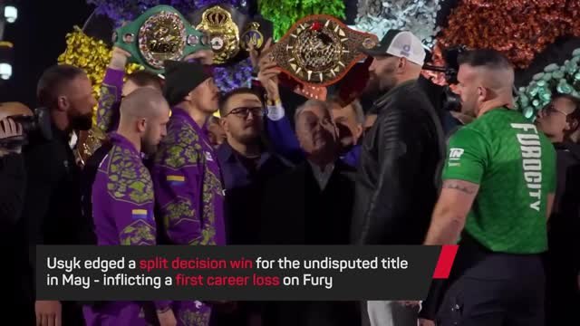 Fury weighs in almost four stone heavier than Usyk