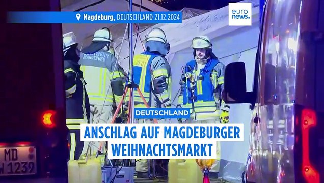 Bundeskanzler Scholz spricht in Magdeburg von einer wahnsinnigen Tat