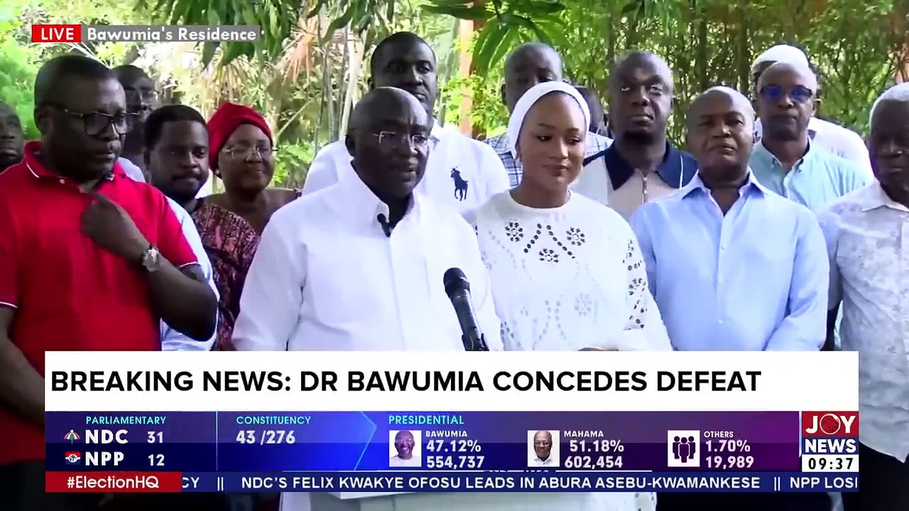 Elections 2024_ Dr Bawumia concedes defeat; congratulates President-elect, John Mahama on victory