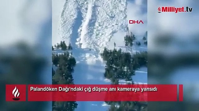 Palandöken Dağı'nda çığ anı kameraya yansıdı
