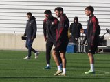 El último entrenamiento de Jesús Navas con el Sevilla FC