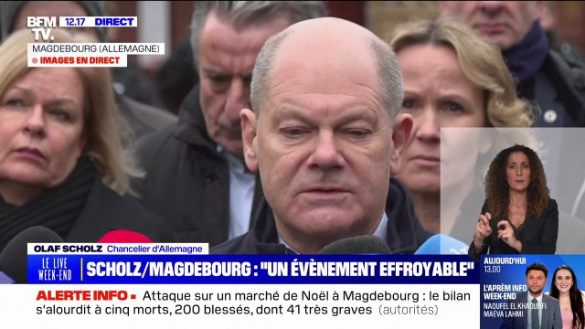 Attaque à Magdebourg: Il faut maintenant faire toute la lumière sur cette affaire (...) c'est ce que nous devons à la société , affirme Olaf Scholz, le chancelier allemand