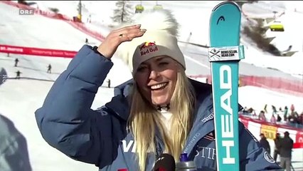 Lindsey Vonn - St.Moritz Super G Interview