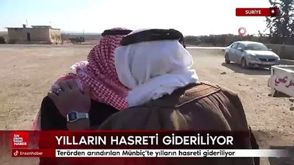 Terörden arındırılan Münbiç'te yılların hasreti gideriliyor