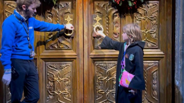 Hogwarts' Great Hall comes to life with Christmas decorations at Harry Potter studios