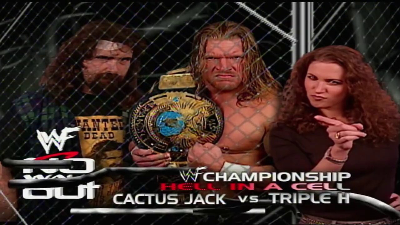 Triple H w/ Stephanie McMahon-Helmsley vs Cactus Jack WWF Title Hell In A Cell Match No Way Out 2000 27/2/00