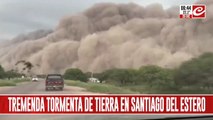 Inmensa tormenta de tierra sorprendió a todos los santiagueños
