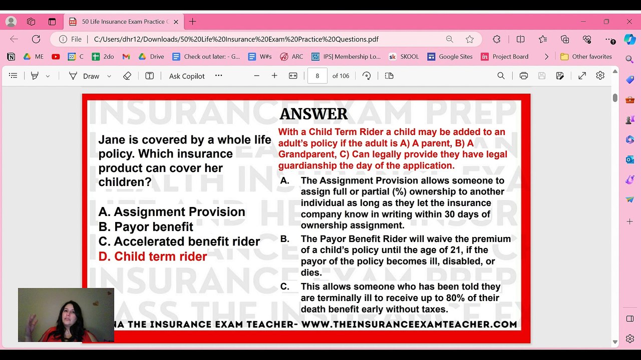 Life Insurance Questions and Answers! Study for Your Insurance Exam with Me! Let's study together! #insuranceexam #insuranceexamteacher #insuranceexamtips