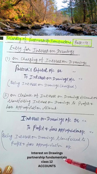 INTEREST ON DRAWINGS. CLASS 12 ACCOUNTS. PARTNERSHIP FUNDAMENTALS. PARTNERSHIP ACCOUNTING.