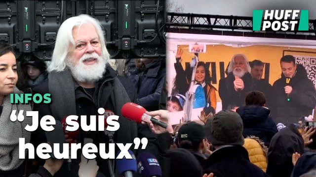 Paul Watson promet de mettre un terme à la chasse baleinière devant des centaines de soutiens à Paris