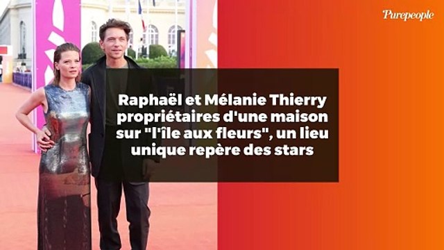 Raphaël et Mélanie Thierry propriétaires d'une maison sur l'île aux fleurs , un lieu unique repère des stars