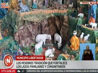 Familias merideñas continúan fortaleciendo la tradición de los pesebres en la región