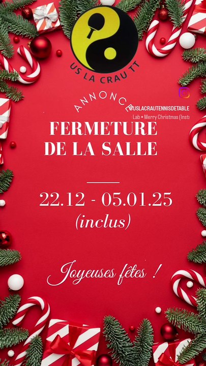 Fermeture de la salle