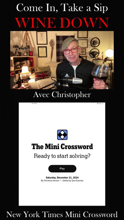 Lets Jump Into the New York Times Saturday MINI Crossword! So Come in, Take a Sip, & Wine Down! Let's Solve This Together! 🍷
