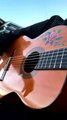 How to play Spanish wooden guitar fingerstyle rhythmic song scratching pattern musical performance spanish rolling tutorial