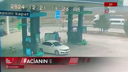 Çorum'da otomobil benzinliğe daldı