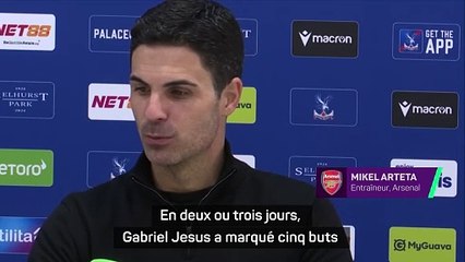 Arteta : "Rendre hommage à Gabriel Jesus"