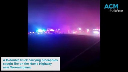 Truck fire on Hume Highway  near Woomargama