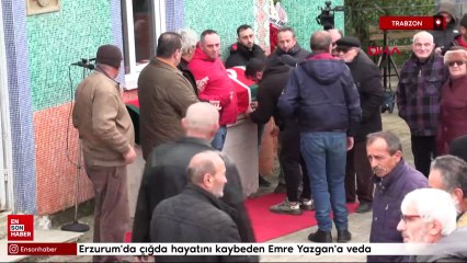 Erzurum'da çığda hayatını kaybeden Emre Yazgan'a veda