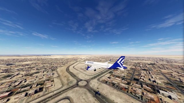 Astonishing Touchdown: Aegean A320 at Abu Dhabi International Airport (OMAA), Abu Dhabi, UAE #fly #flights #fly #flightlovers #Canada #USA #Japan #aviation #flying #FlyingLovers #aviationlovers