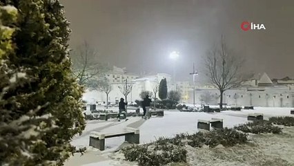 Sivas'ta kar yağışı! Beyaza büründü