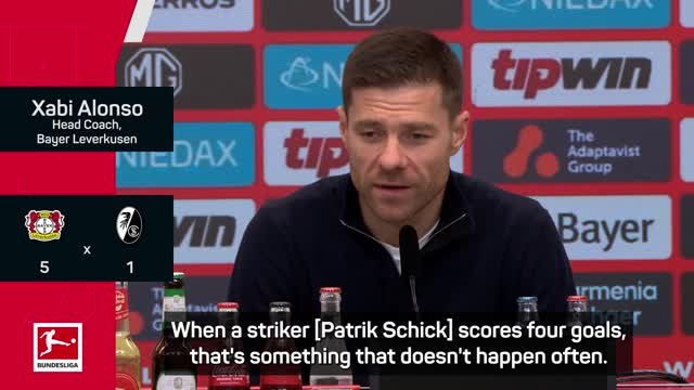 Alonso hails Schick after star striker smashes four past Freiburg