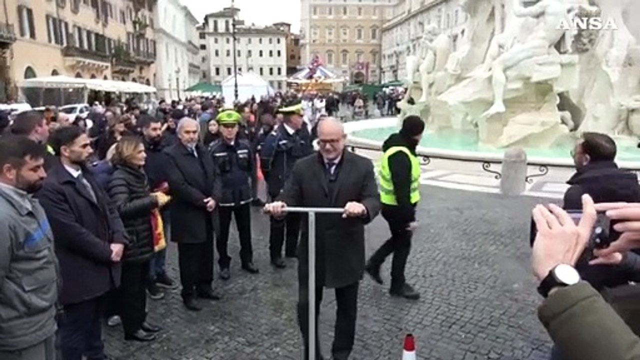 Giubileo: a piazza Navona riapre la Fontana dei 4 Fiumi