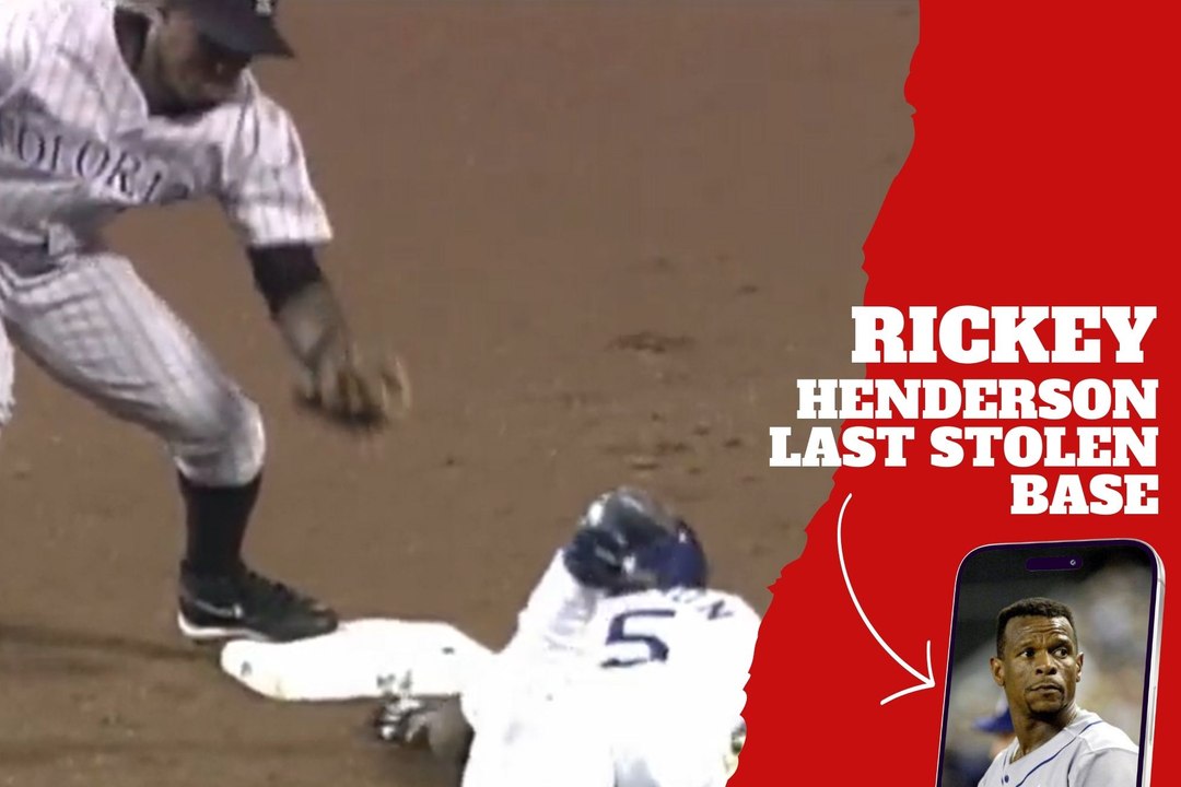 Rickey Henderson last stolen base in MLB career