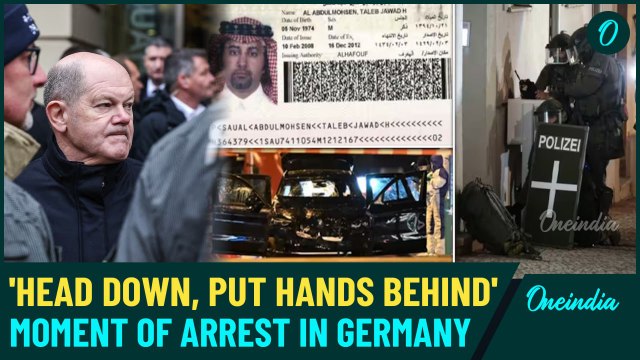 Shocking Footage When German Police Confront and Arrest Christmas Market Car Attack Suspect