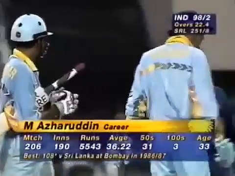 India vs Sri Lanka Cricket World Cup Semi Final 1996