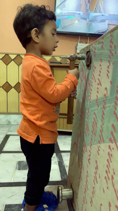 Umar is repairing Furniture | Kid is repairing furniture | Repairing Furniture by Umar