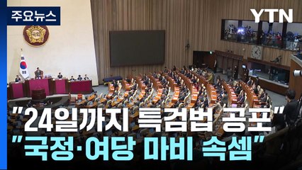 "24일까지 내란·김여사 특검 공포" vs "국정·여당 마비 속셈" / YTN