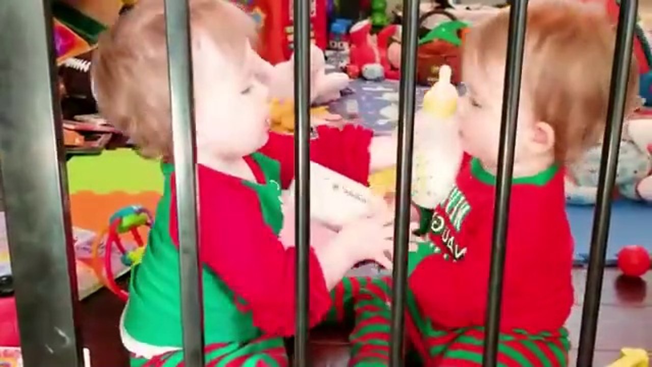 twin & triplet funny kids laughing video
