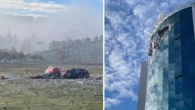Muğla’da hastaneye çarpan ambulans helikopter boş alana düştü