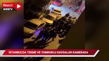 İstanbul'da tekme ve yumruklu kavgalar kamerada