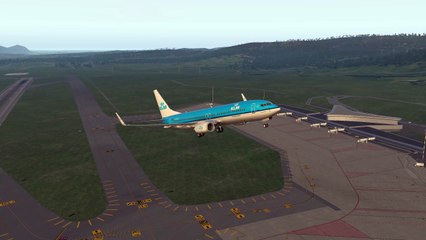 Luminous Takeoff: KLM Boeing 737 at Bilbao Airport (BIO), Bilbao, Spain #flights #fly #flightlovers #Canada #USA #Japan  #aviation #flying #FlyingLovers #aviationlovers