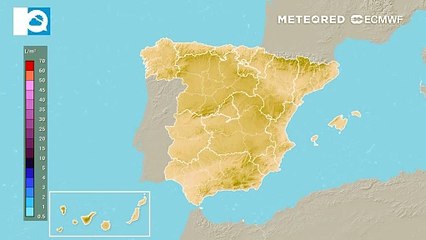 Precipitación acumulada prevista por el modelo europeo para los próximos días