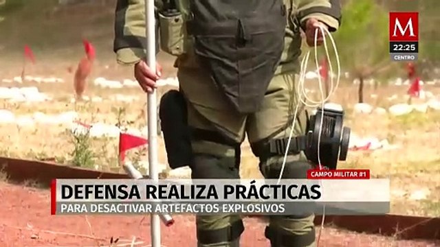 Soldados del Ejército Mexicano especializados en desactivar explosivos